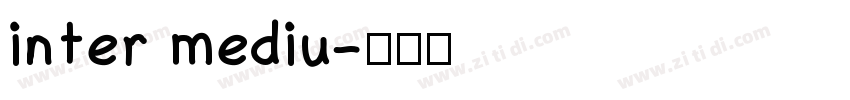 inter mediu字体转换